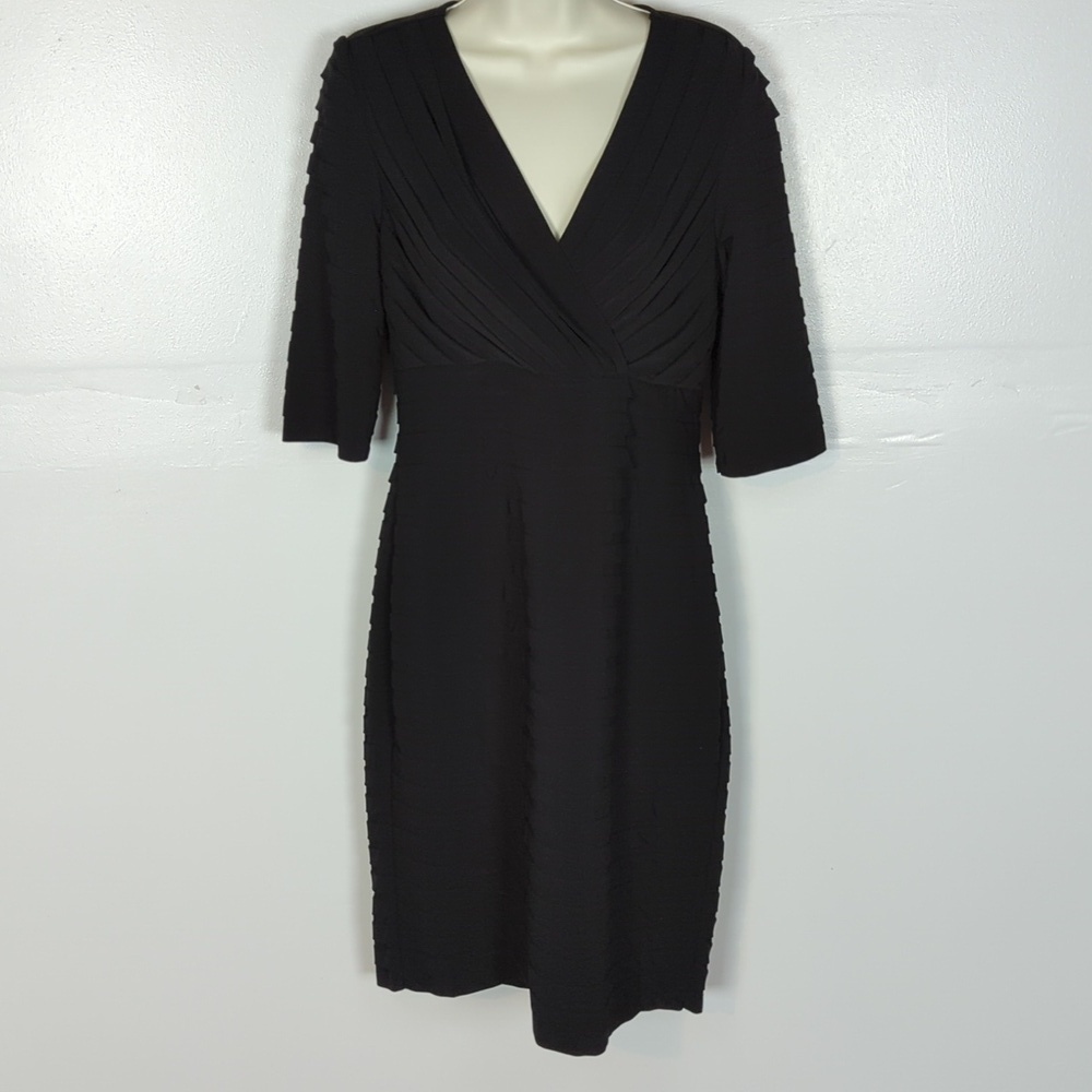 Adrianna Papell Shutter Pleat LBD